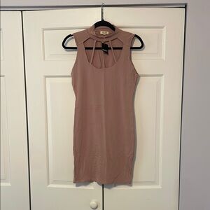 Elegant Mauve Sleeveless Dress